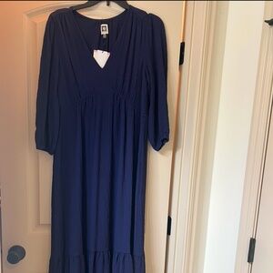 Anne Klein long sleeve maxi dress